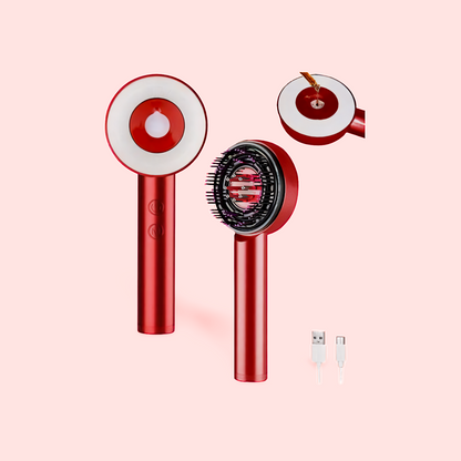 Escova e massageadora de cabeça para relaxamento do couro cabeludo e crescimento capilar, portátil a laser, terapia de luz.