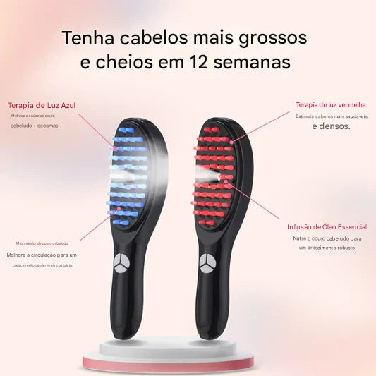 Escova de luz crescimento capilar, Deixa o cabelo mais liso e saudável