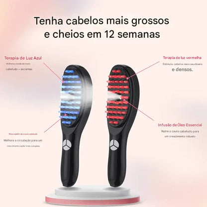 Escova de luz crescimento capilar, Deixa o cabelo mais liso e saudável