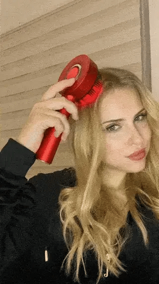 Escova e massageadora de cabeça para relaxamento do couro cabeludo e crescimento capilar, portátil a laser, terapia de luz.