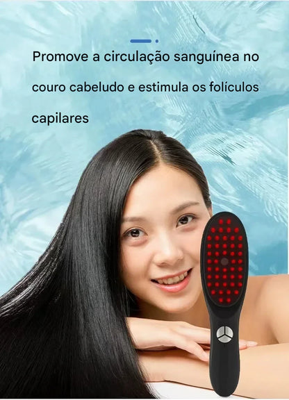 Escova de luz crescimento capilar, Deixa o cabelo mais liso e saudável