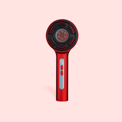 Escova e massageadora de cabeça para relaxamento do couro cabeludo e crescimento capilar, portátil a laser, terapia de luz.